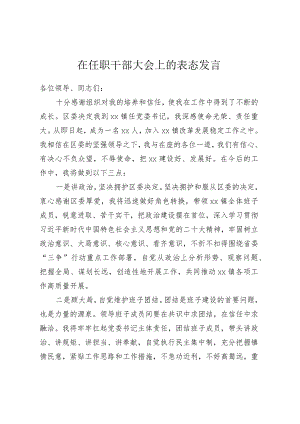 在任职干部大会上的表态发言.docx