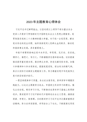 四篇2023年学习主题教育的心得体会.docx