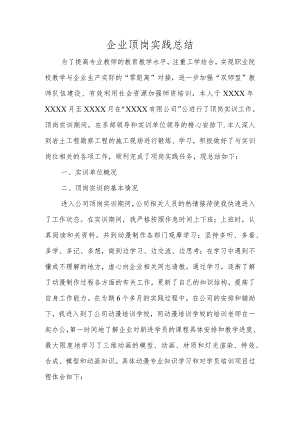 企业顶岗实践总结.docx
