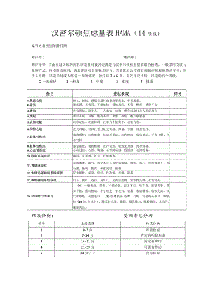 汉密尔顿焦虑量表HAMA).docx