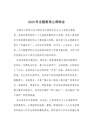 四篇2023开展主题教育心得体会.docx