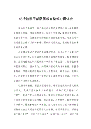 纪检干部关于2023年全国纪检监察干部队伍教育整顿的心得体会范文(五篇).docx