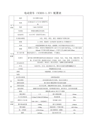 电动货车YCH33-5T配置表.docx