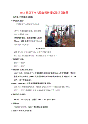 电气设备预防性试验项目指导.docx
