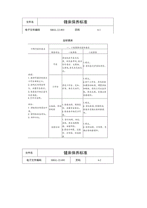 镗床保养标准.docx