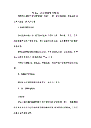 安全、职业健康管理措施.docx