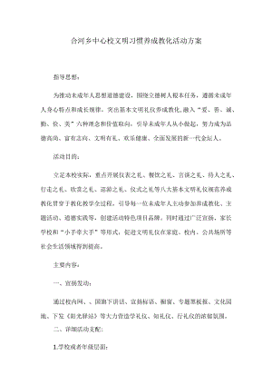 文明习惯养成教育活动方案.docx