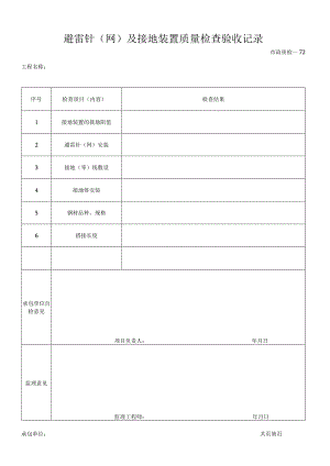 避雷针(网)及接地装置质量检查验收记录.docx