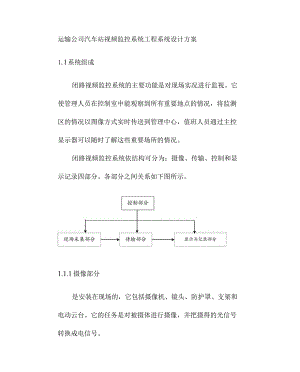 运输公司汽车站视频监控系统工程系统设计方案.docx