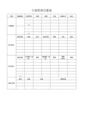 干部管理月报表.docx