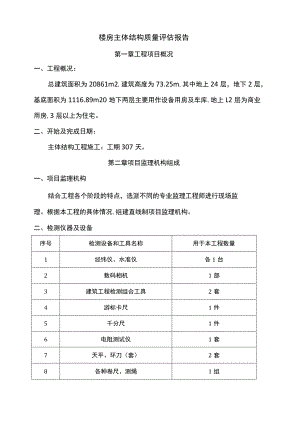 楼房主体结构质量评估报告.docx