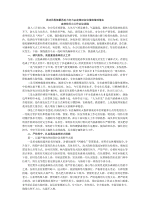 再动员再部署再发力 全力以赴推动各项措施落地落实 森林防灭火工作会议讲稿.docx