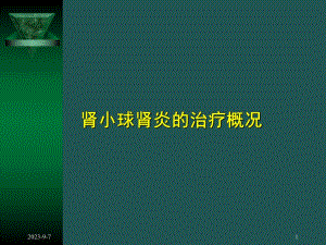 肾小球肾炎的治疗概况.ppt