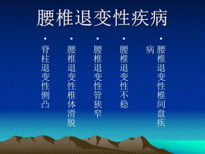 腰椎退变性疾病总论.ppt