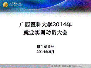广西医科大就业实训动员大会招生就业处月.ppt