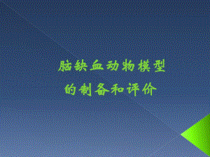 脑缺血动物模型研究.ppt