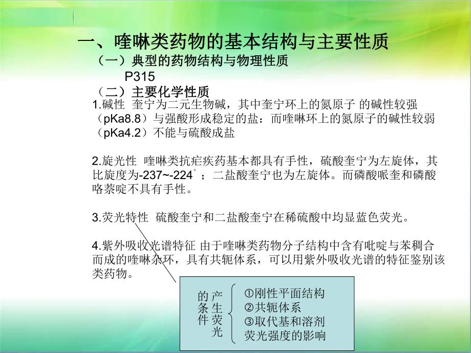 第十二章喹啉与青蒿素类抗疟药物的分析ppt课件.ppt_第3页