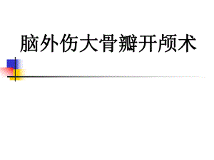 脑外伤大骨瓣开颅术.ppt