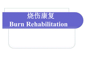 烧伤康复1ppt课件.ppt