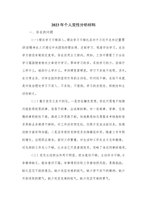 2023年个人党性分析材料.docx