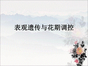 表观遗传与花期调控2003.ppt