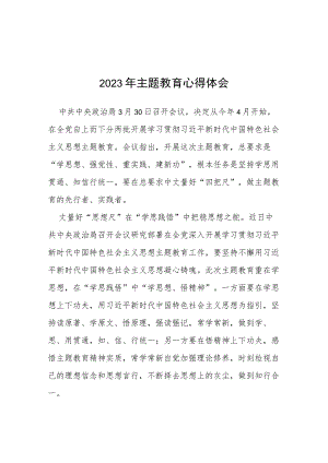 四篇党员干部2023开展主题教育心得体会范文.docx
