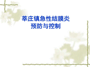 莘庄镇急性结膜炎预防与控制.ppt