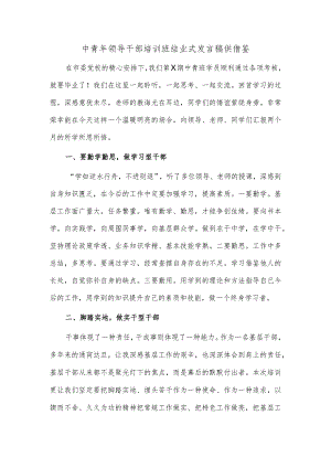 中青年领导干部培训班结业式发言稿供借鉴.docx