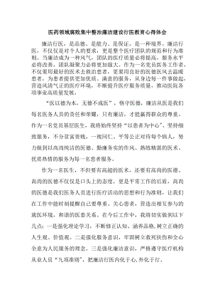 人民医院医生开展党风廉政教育心得体会 合计5份.docx