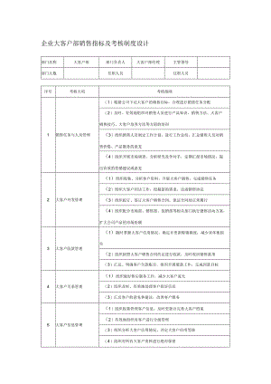 企业大客户部销售指标及考核制度设计.docx