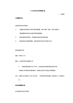 少儿美术培训机构薪酬方案主管版.docx