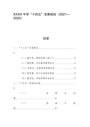 中学“十四五”发展规划（2021--2025）.docx