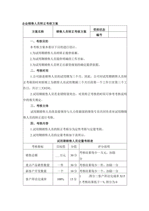 企业销售人员转正考核方案.docx