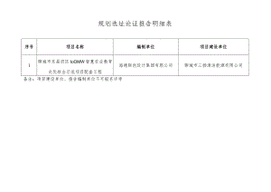 规划选址论证报告明细表.docx