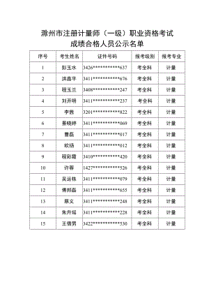 滁州市注册计量师一级职业资格考试.docx