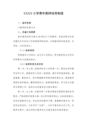 小学青年教师培养制度.docx