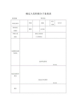 确定入党积极分子备案表.docx