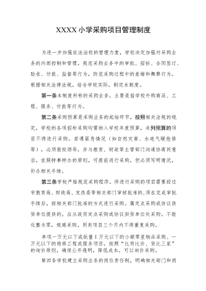 小学采购项目管理制度.docx