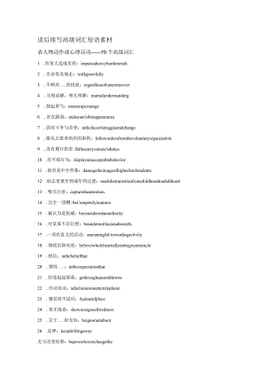 读后续写高级词汇短语素材.docx