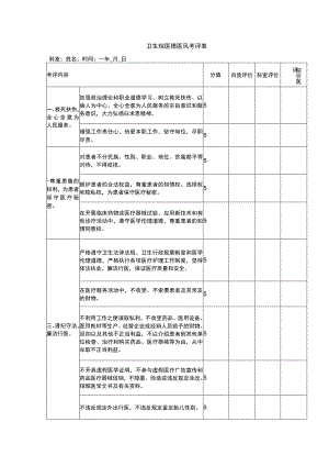 卫生院医德医风考评表.docx