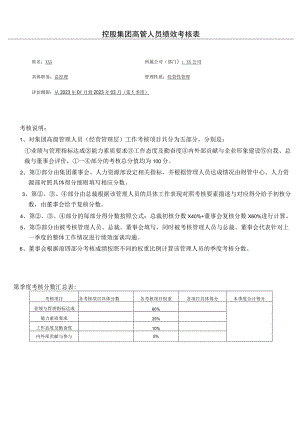 集团高层管理人员考核表.docx