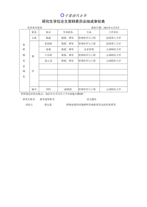 研究生学位论文答辩委员会组成审批表.docx
