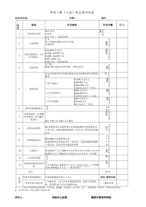 申请入围三类供应商评分表.docx