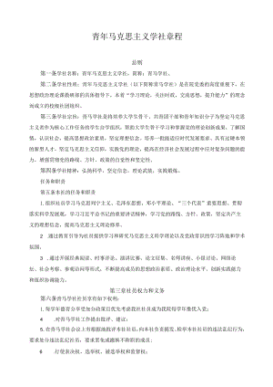 青年马克思主义学社章程.docx