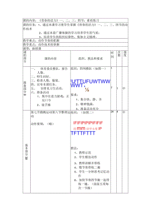 七年级下学期体育掌握青春的活力动作技术练习教案.docx