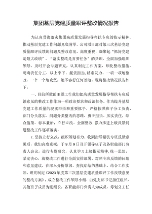 集团基层党建质量跟评整改情况报告.docx