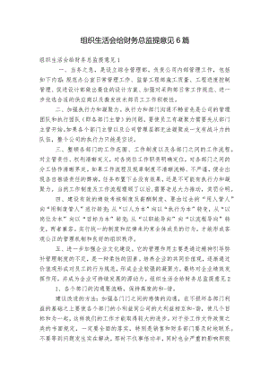 组织生活会给财务总监提意见6篇.docx