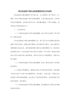 纪检监察干部队伍教育整顿党性分析报告.docx