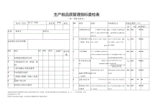 生产前品质管理指标查检表.docx