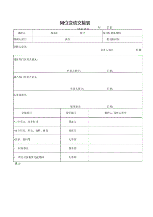 岗位变动交接表（完整版）.docx
